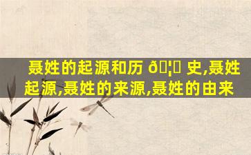 聂姓的起源和历 🦈 史,聂姓起源,聂姓的来源,聂姓的由来